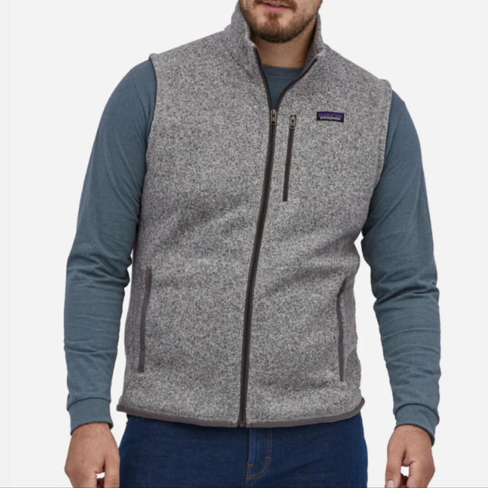 Patagonia Gray Full-Zip Fleece Vest
